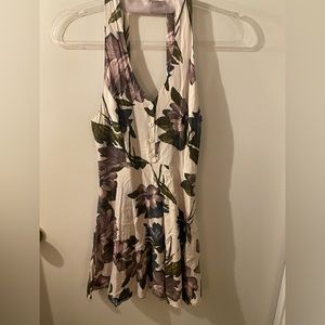 Lush Floral Lined Skater Dress - S